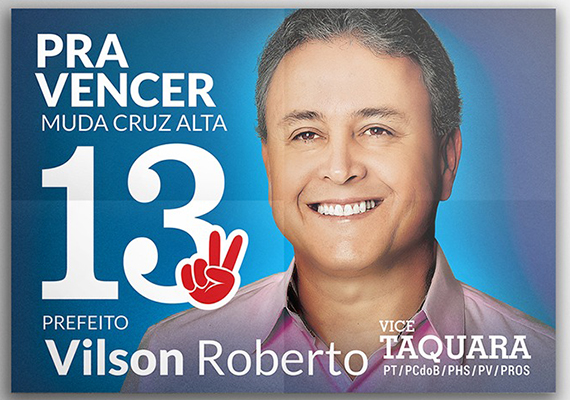 Cartaz campanha Vilson Roberto